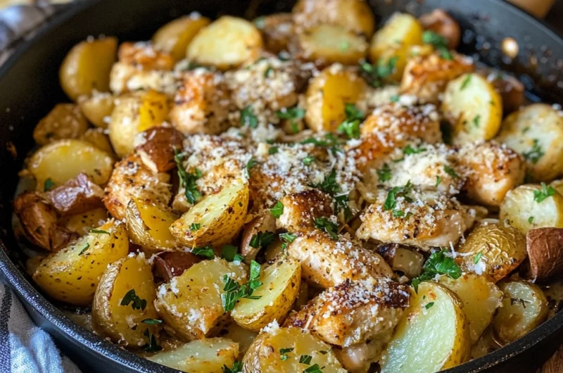 Garlic Parmesan Chicken and Potatoes Recipe