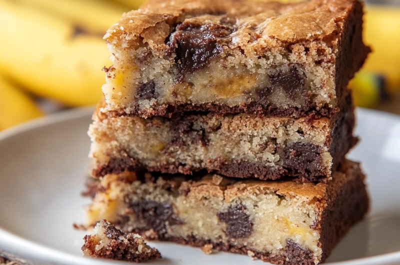 Fudgy Banana Bread Brownies Recipe