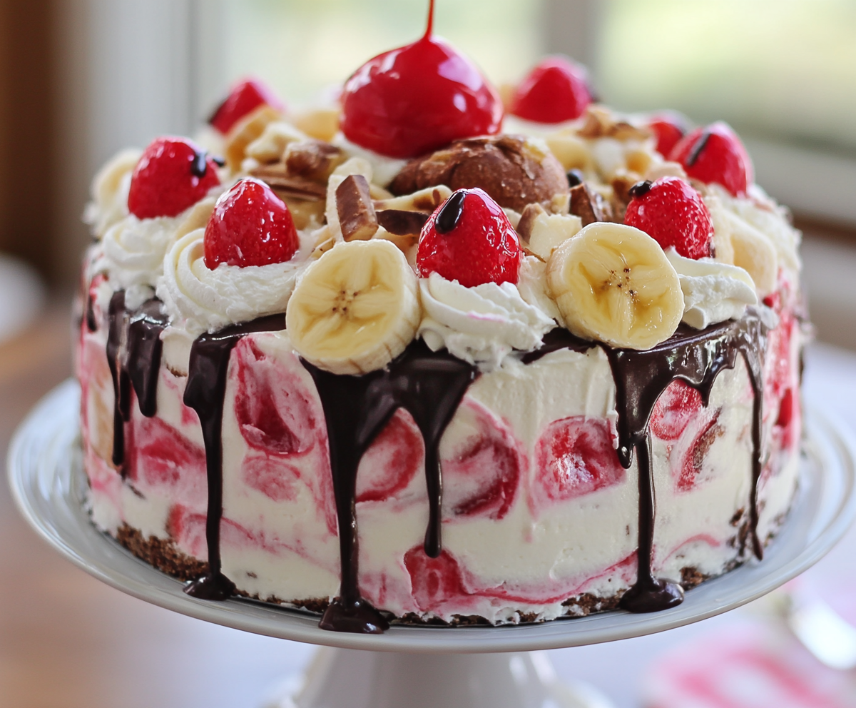 banana split cake