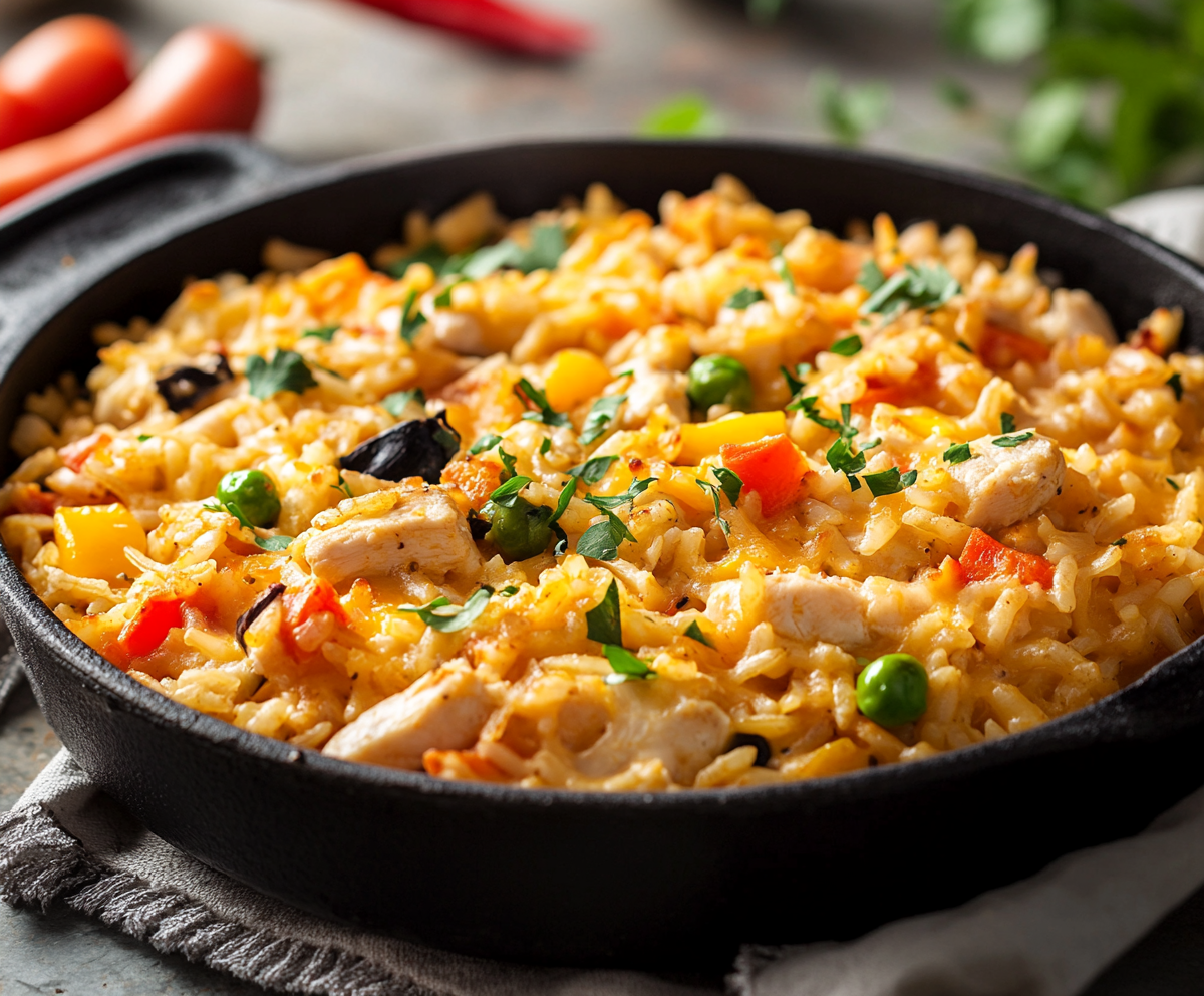 creamy rice and chicken casserole