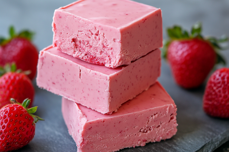 Creamy Strawberry Fudge