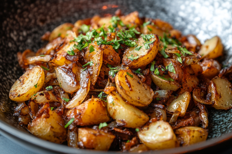 Quick and Tasty Pan Fried Potatoes and Onions Recipe