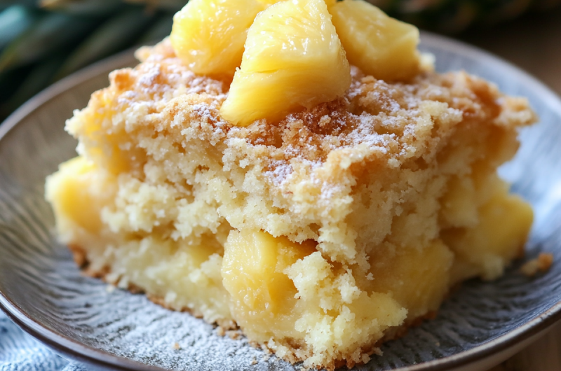 Sweet and Simple Pineapple Dump Cake
