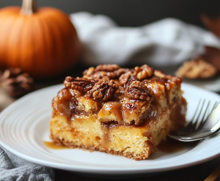 pumpkin praline bread pudding