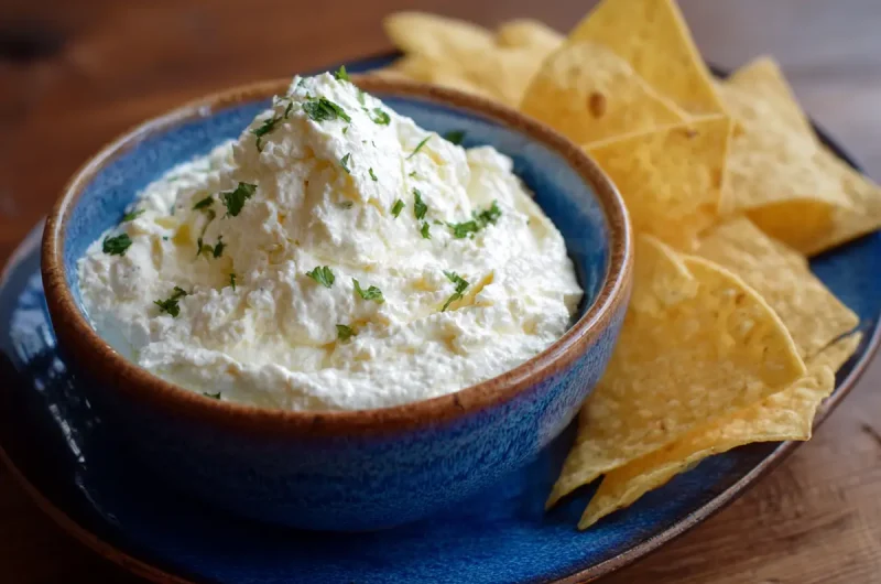 Homemade white Mexican cheese dip recipe