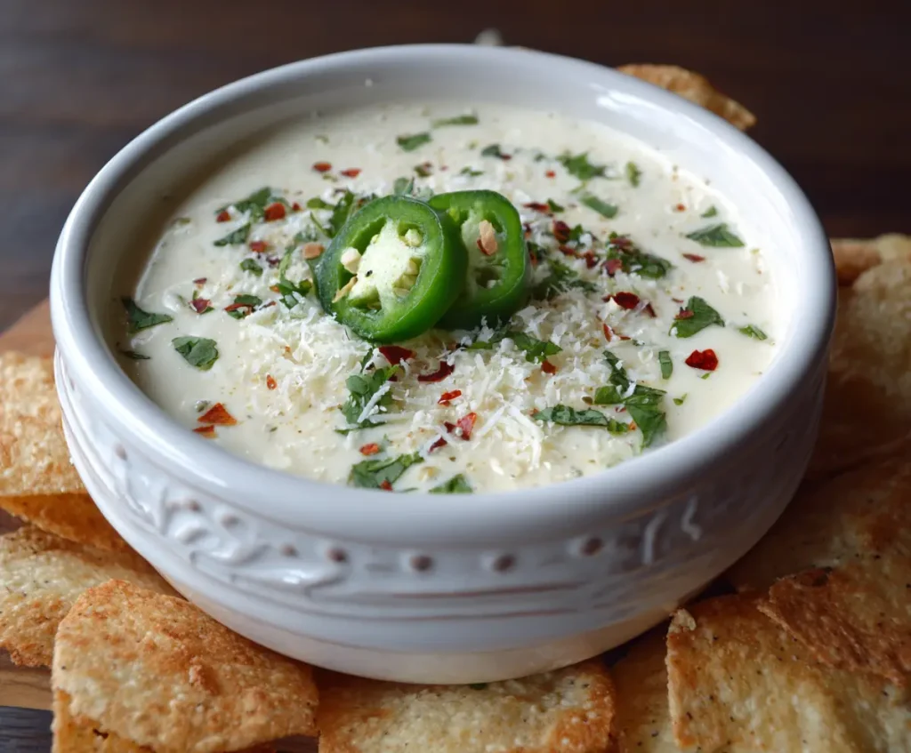 Homemade white Mexican cheese dip recipe