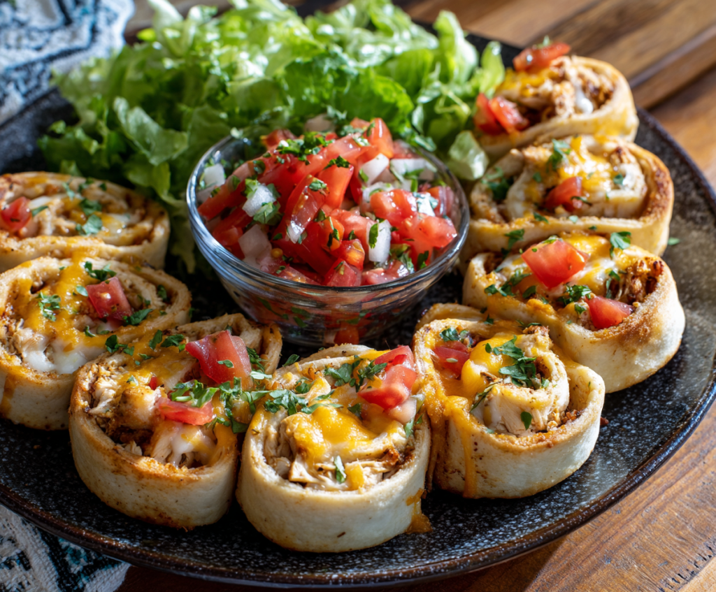 chicken taco pinwheels