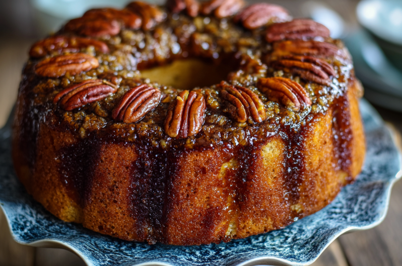 Easy pecan upside down bundt cake recipe