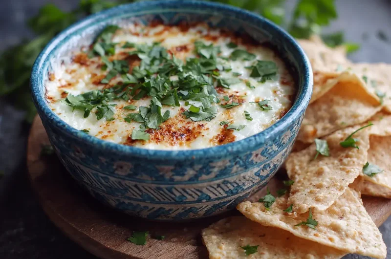 Homemade Mexican white cheese dip recipe