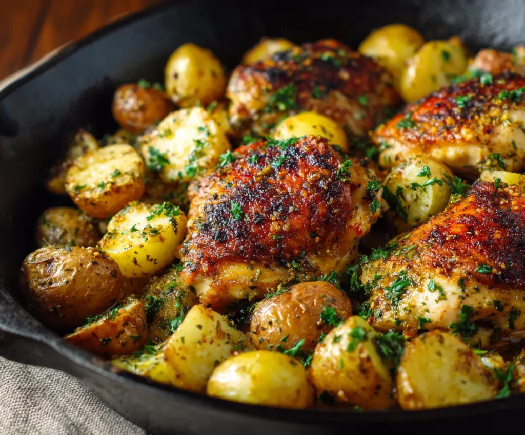 parmesan chicken and potatoes