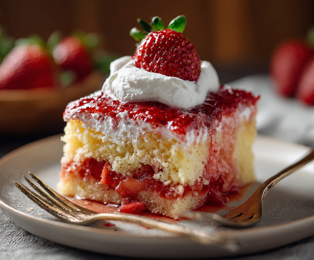strawberry poke cake