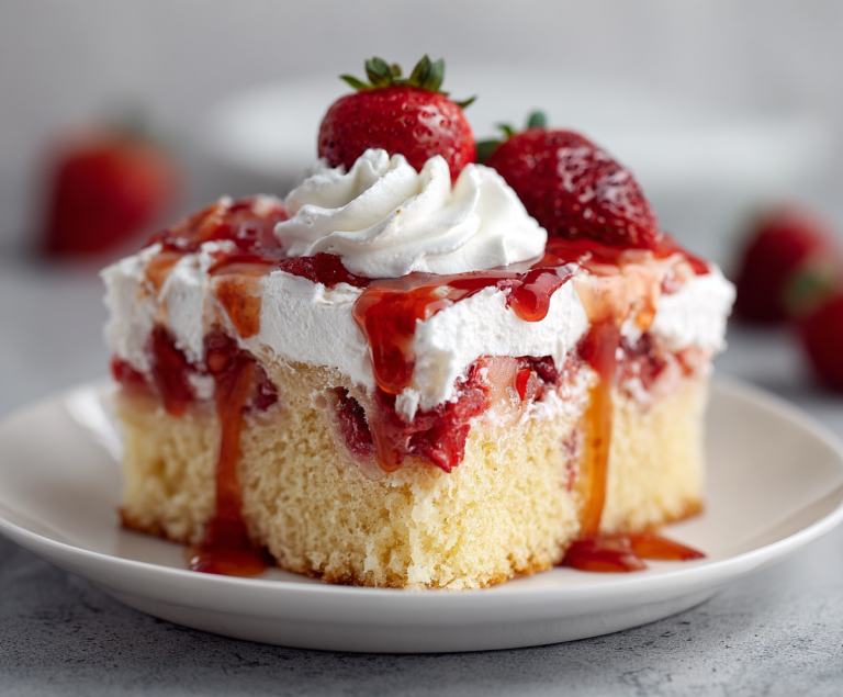 strawberry poke cake
