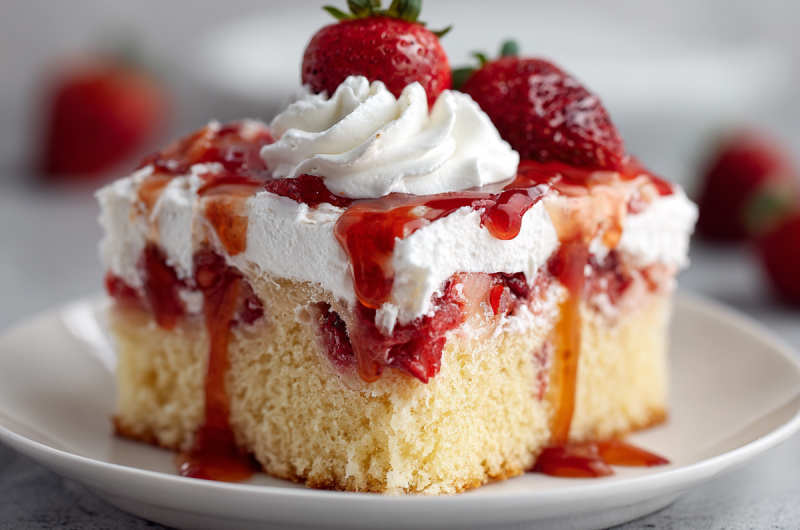Strawberry Poke Cake Recipe