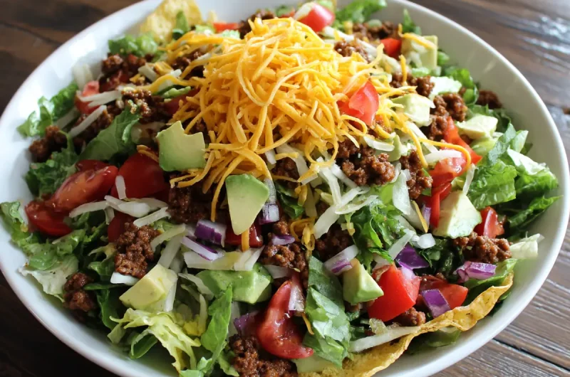 Taco Salad That’s Crisp, Zesty, and Meal-Prep Ready